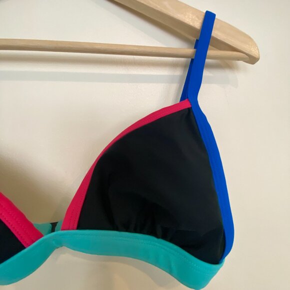 Lord and Taylor Design Lab Colorblock Bikini Top - Picture 2 of 5